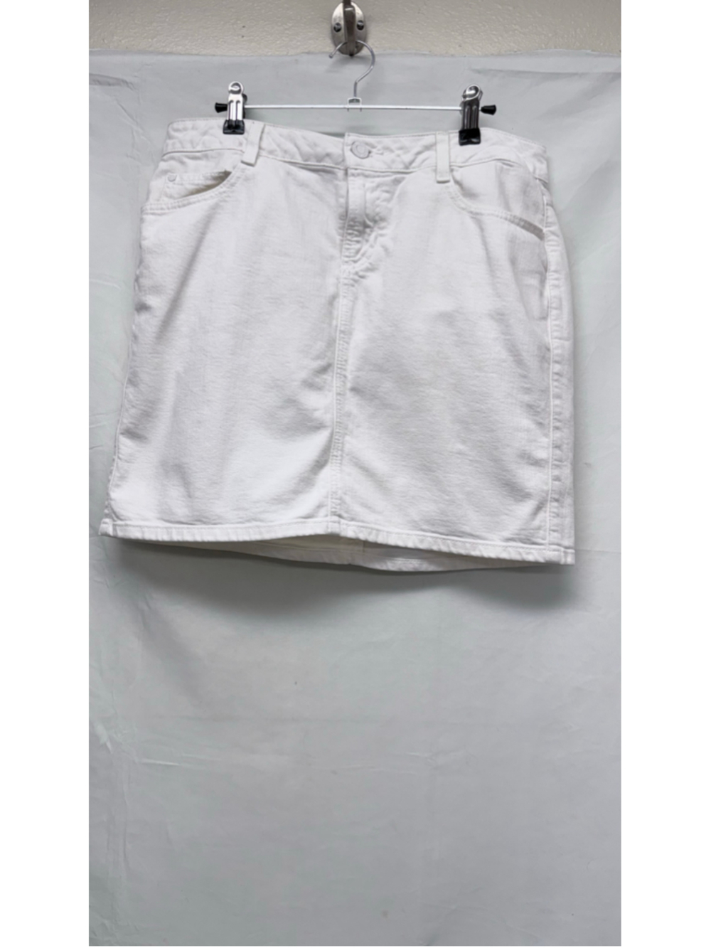 Women's Tommy Hilfiger White Denim Mini Skirt Size 6